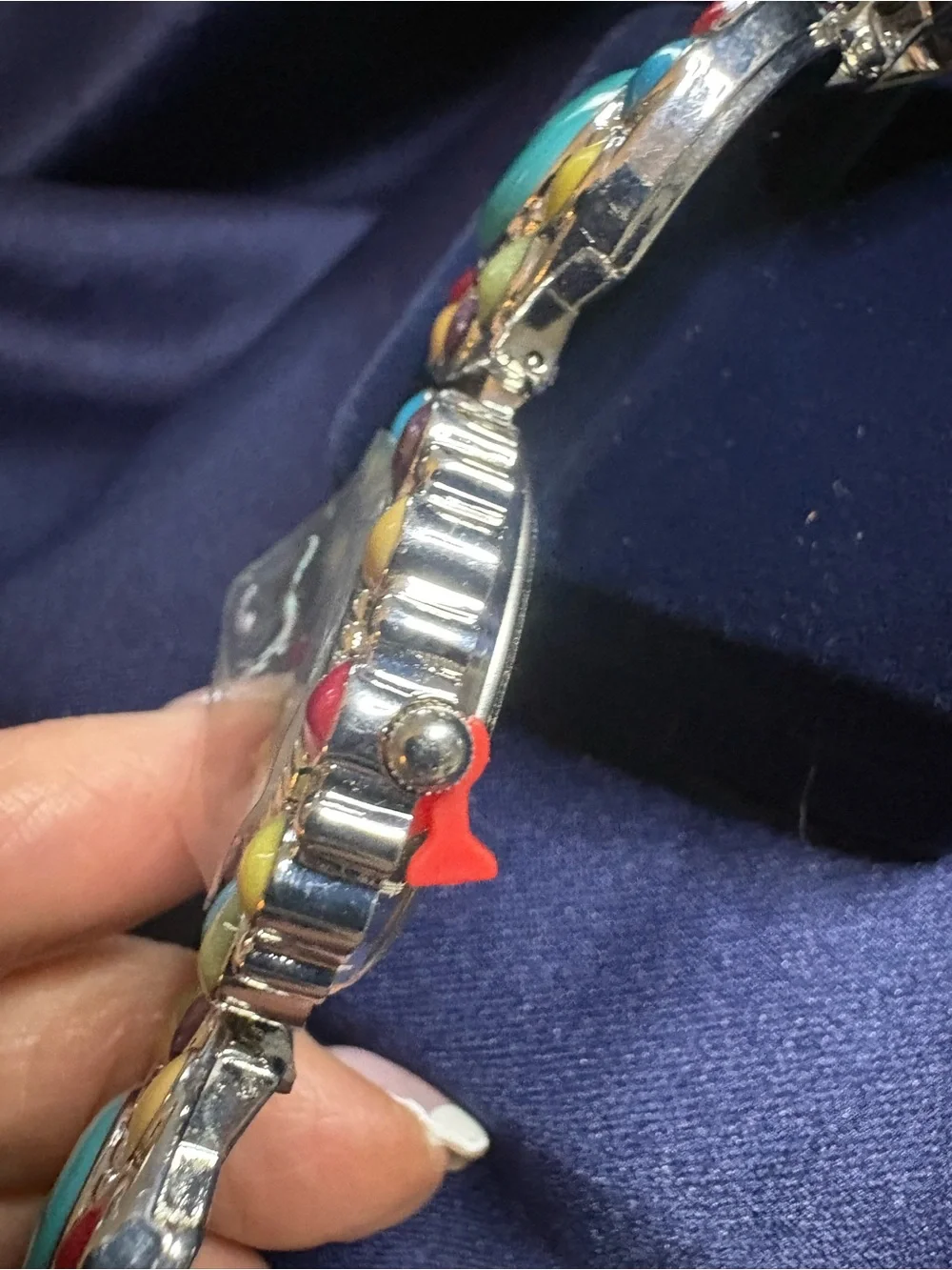 Watch Geneva Multi-Color Resin Bracelet  Southwestern Inspired Toggle Clasp